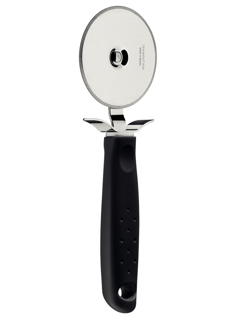 TRAMONTINA Since 1911,Made in Brazil- Utilita Pizza Cutter with Stainless Steel Blade and Black Polypropylene Handle - Image 1